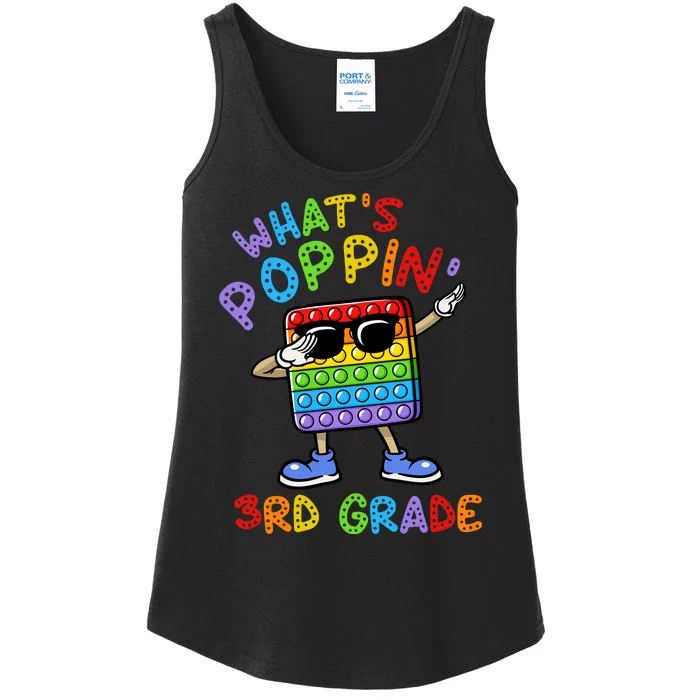 Whats Poppin 3rd Grade Back To School Ladies Essential Tank