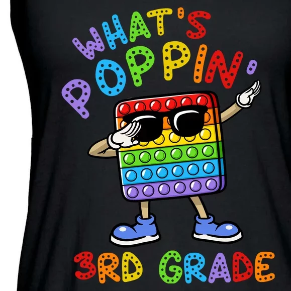 Whats Poppin 3rd Grade Back To School Ladies Essential Flowy Tank