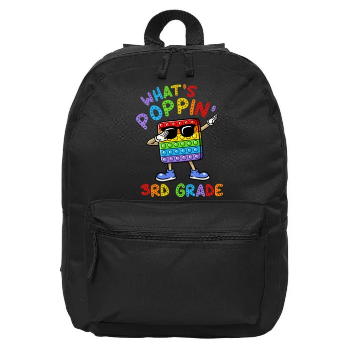 Whats Poppin 3rd Grade Back To School 16 in Basic Backpack