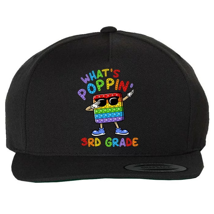 Whats Poppin 3rd Grade Back To School Wool Snapback Cap