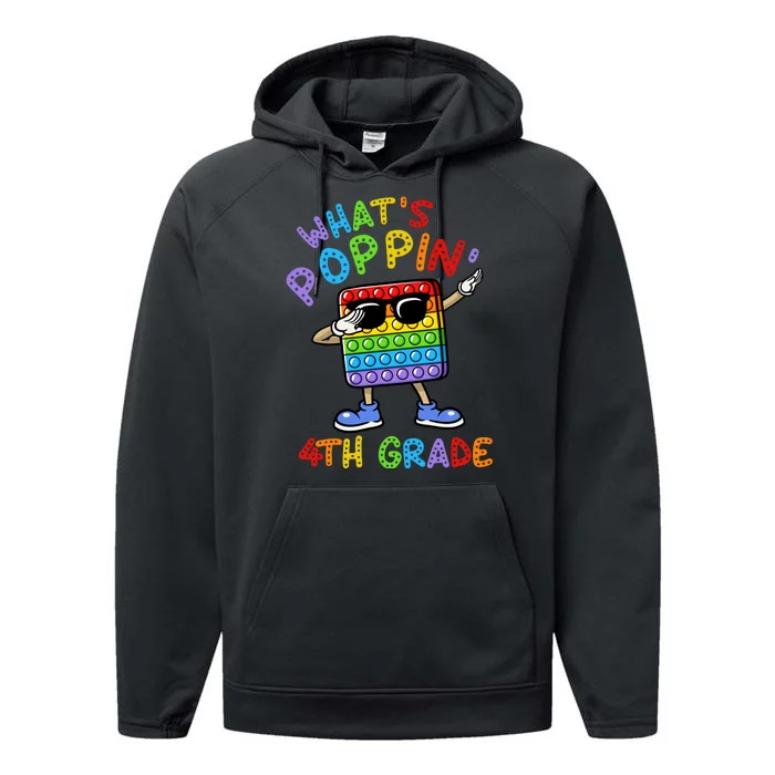 Whats Poppin 4th Grade Back To School Performance Fleece Hoodie