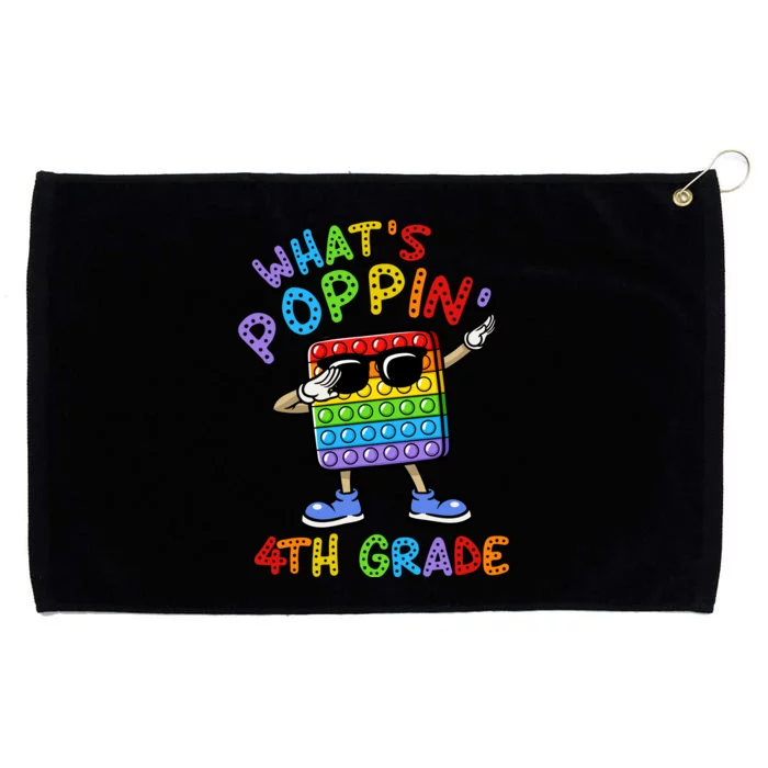 Whats Poppin 4th Grade Back To School Grommeted Golf Towel