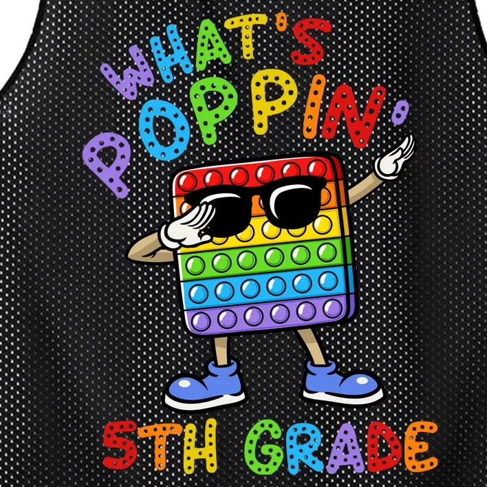 Whats Poppin 5th Grade Back To School Mesh Reversible Basketball Jersey Tank