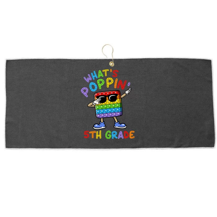 Whats Poppin 5th Grade Back To School Large Microfiber Waffle Golf Towel