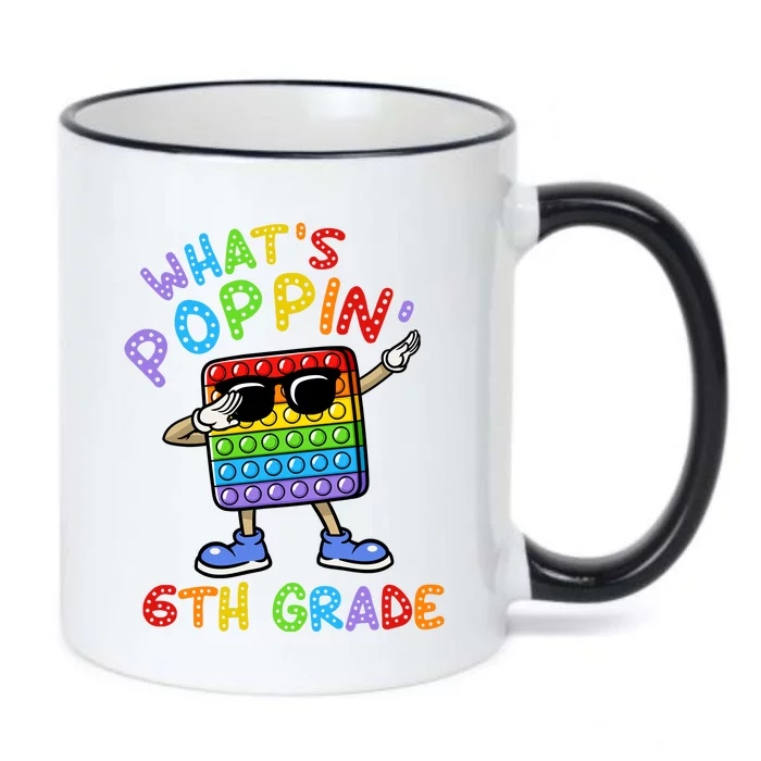 Whats Poppin 6th Grade Back To School Black Color Changing Mug