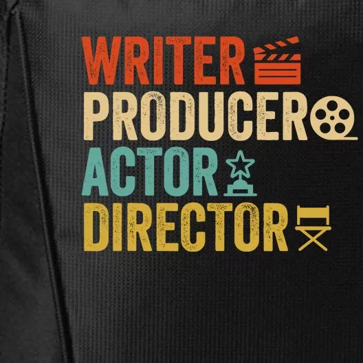 Writer Producer Actor Director Retro Film Filmmaking City Backpack