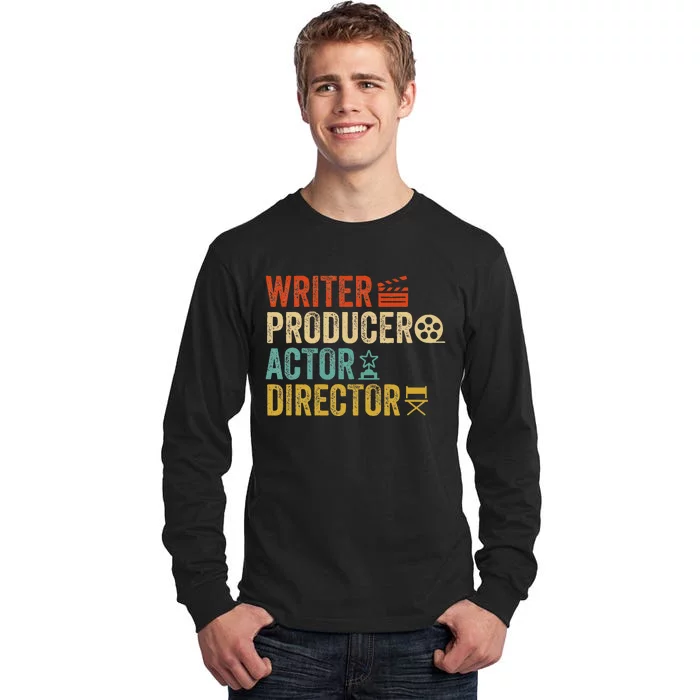 Writer Producer Actor Director Retro Film Filmmaking Tall Long Sleeve T-Shirt