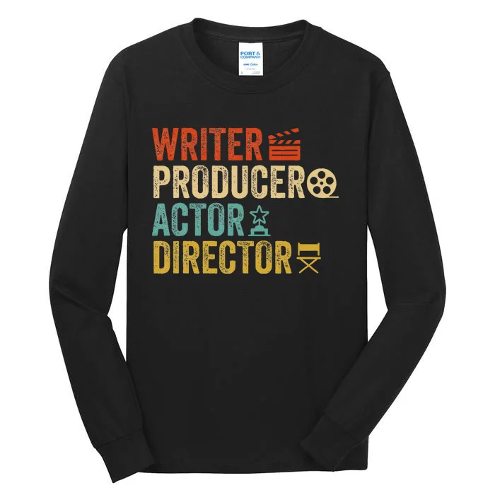 Writer Producer Actor Director Retro Film Filmmaking Tall Long Sleeve T-Shirt