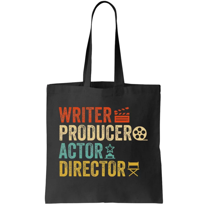 Writer Producer Actor Director Retro Film Filmmaking Tote Bag