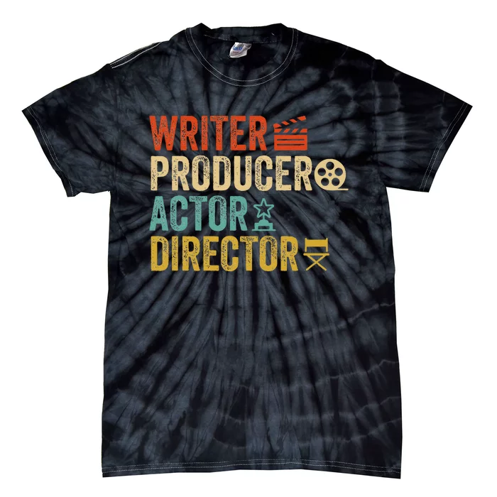 Writer Producer Actor Director Retro Film Filmmaking Tie-Dye T-Shirt