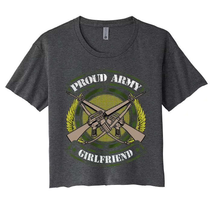 Wo Proud Army Friend Gift Military Pride Gift Women's Crop Top Tee