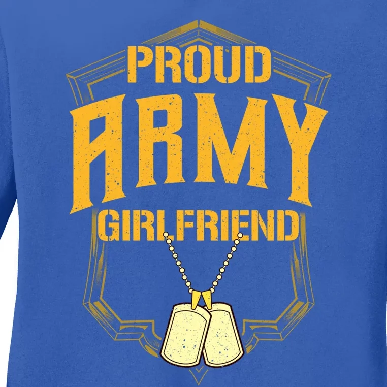 Wo Proud Army Friend Great Gift Military Pride Great Gift Ladies Long Sleeve Shirt