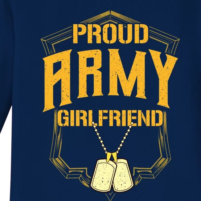 Wo Proud Army Friend Great Gift Military Pride Great Gift Baby Long Sleeve Bodysuit