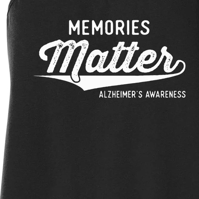 Wear Purple AlzheimerS Awareness Gifts Memories Matter Gift Women's Racerback Tank