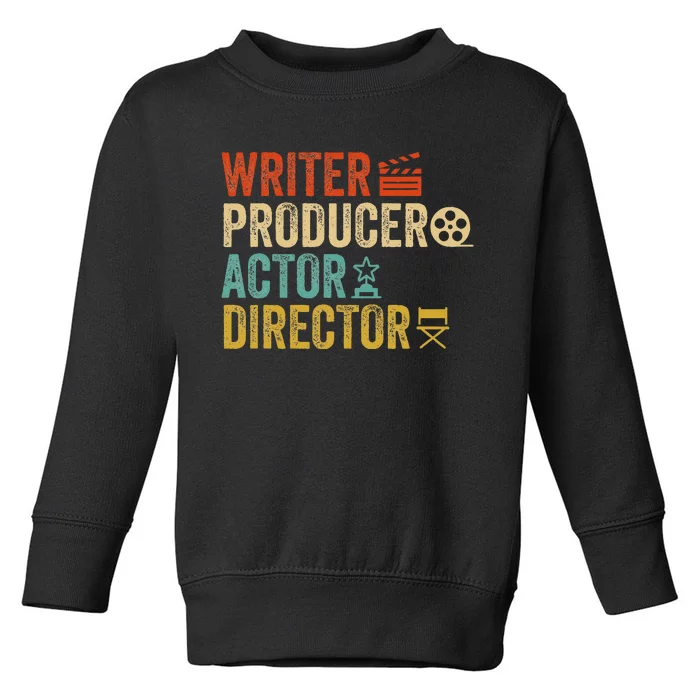 Writer Producer Actor Director Retro Film Filmmaking Toddler Sweatshirt