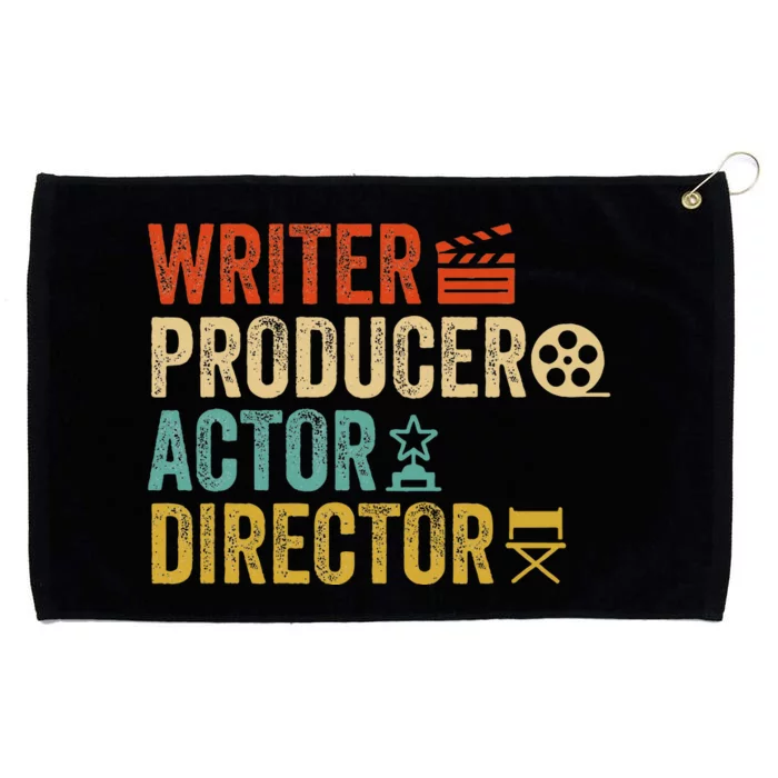 Writer Producer Actor Director Retro Film Filmmaking Grommeted Golf Towel