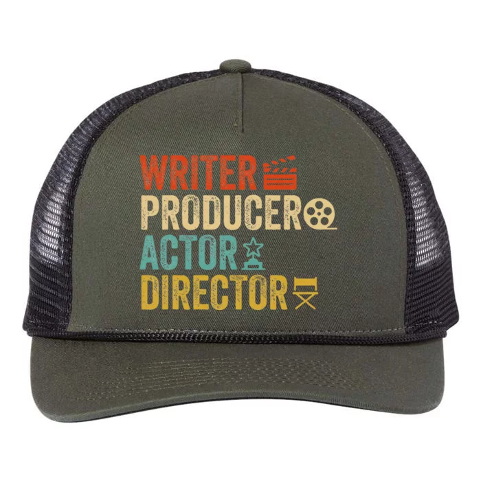 Writer Producer Actor Director Retro Film Filmmaking Retro Rope Trucker Hat Cap