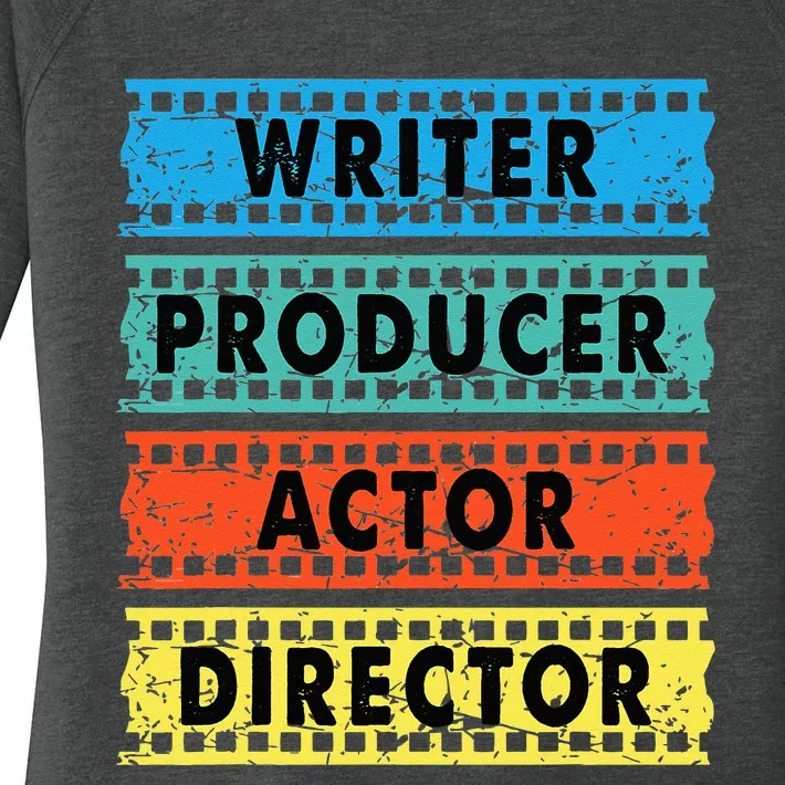 Writer Producer Actor Director Movie Filmmaker Filmmaking Women's Perfect Tri Tunic Long Sleeve Shirt