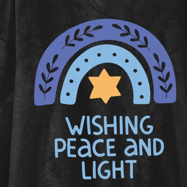 Wishing Peace And Light | Hanukkah Hooded Wearable Blanket