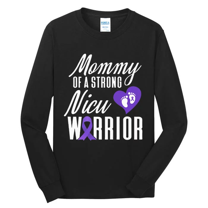 Womens Prematurity Awareness Mommy Nicu Warrior Preemie Dad Tall Long Sleeve T-Shirt