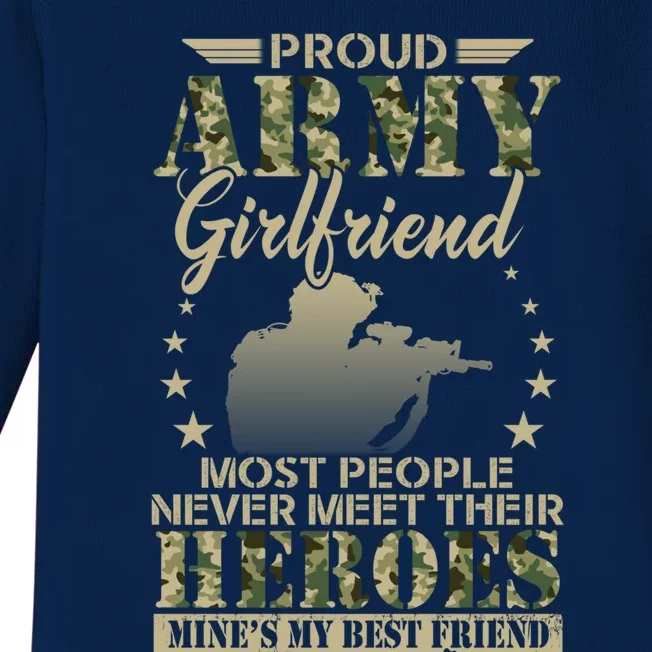 Wo Proud Army Friend Most People Great Gift Memorials Day Great Gift Baby Long Sleeve Bodysuit