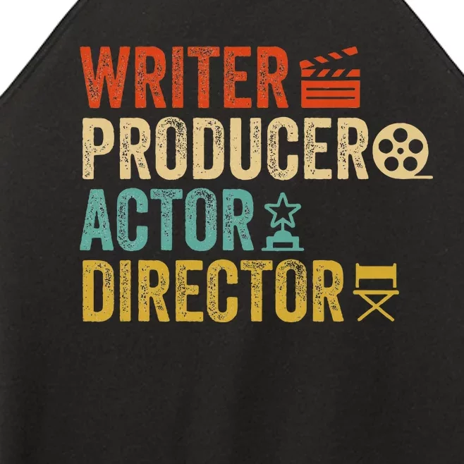 Writer Producer Actor Director Retro Film Filmmaking Women’s Perfect Tri Rocker Tank