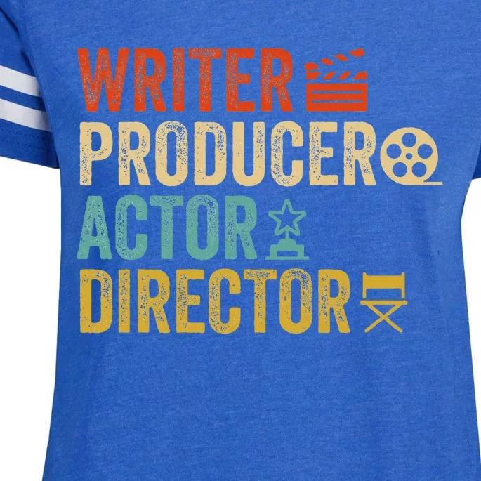 Writer Producer Actor Director Retro Film Filmmaking Enza Ladies Jersey Football T-Shirt