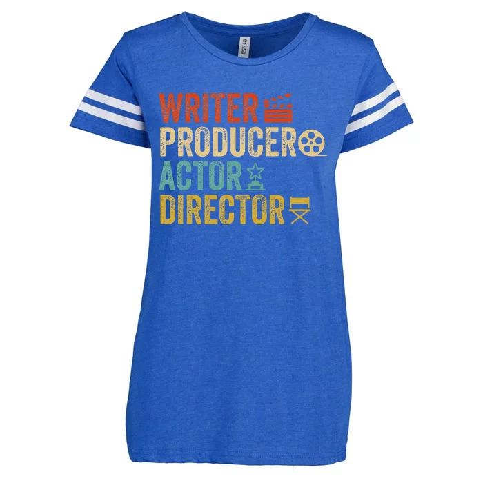 Writer Producer Actor Director Retro Film Filmmaking Enza Ladies Jersey Football T-Shirt