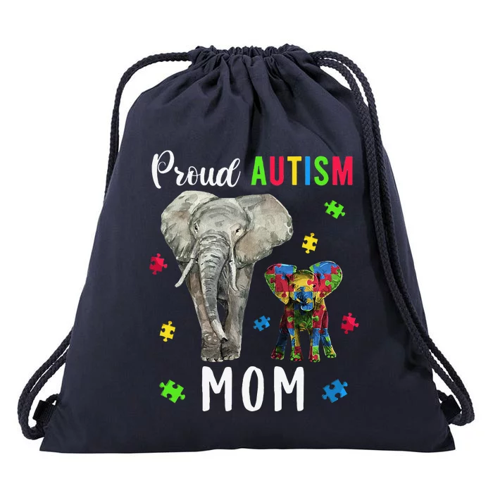 Women's Proud Autism Mom Funny Autism Awareness Mommy Drawstring Bag