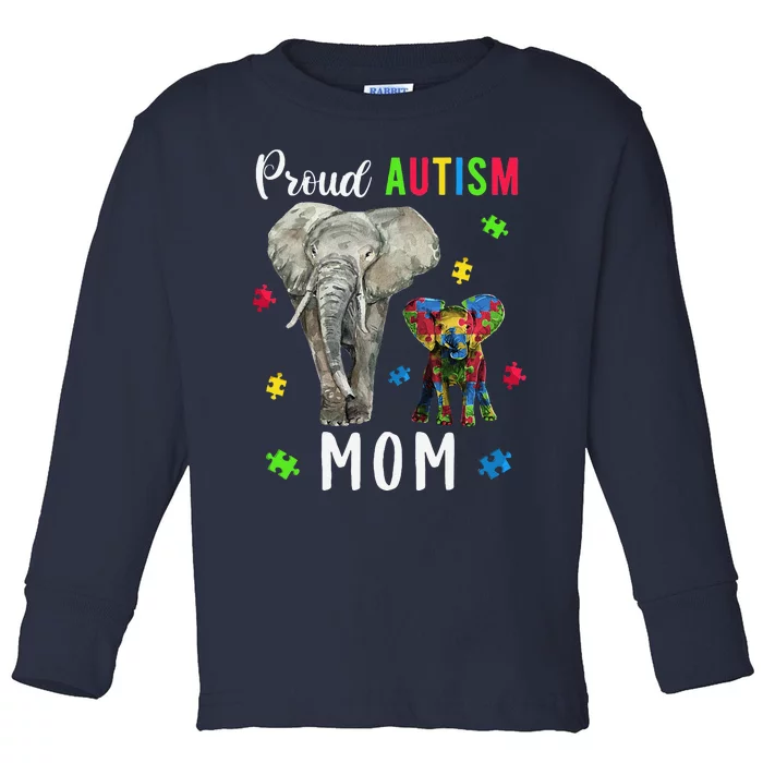 Women's Proud Autism Mom Funny Autism Awareness Mommy Toddler Long Sleeve Shirt