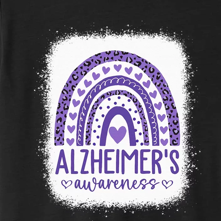 Wear Purple Alzheimers Awareness Leopard Rainbow ChromaSoft Performance T-Shirt