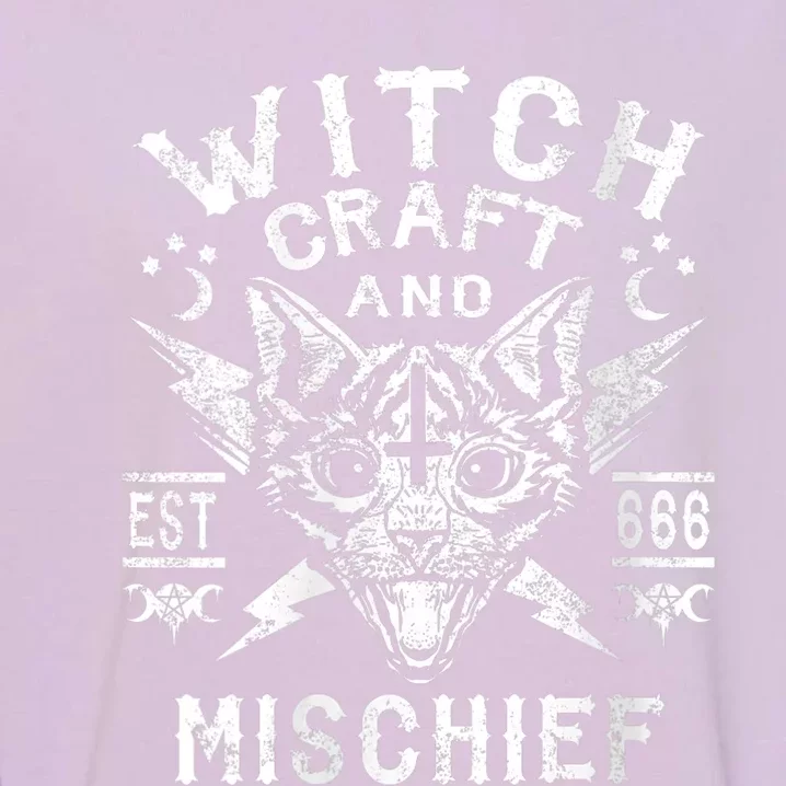 Wiccan Pagan And Occult Clothing. Wicca Cat Garment-Dyed Sweatshirt