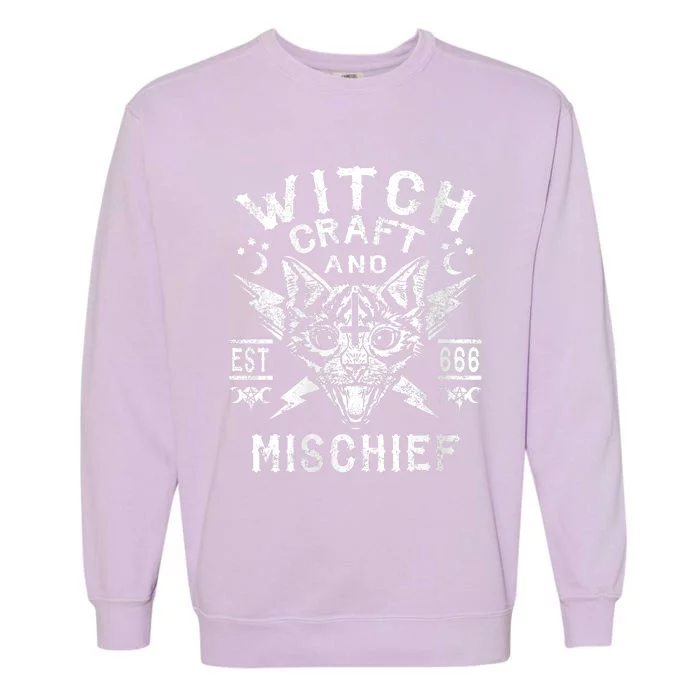 Wiccan Pagan And Occult Clothing. Wicca Cat Garment-Dyed Sweatshirt