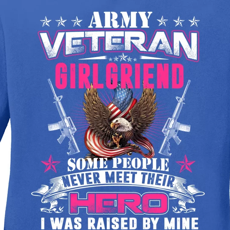 Wo Proud Army Friend I Raised My Heroes Army Veteran Funny Gift Ladies Long Sleeve Shirt