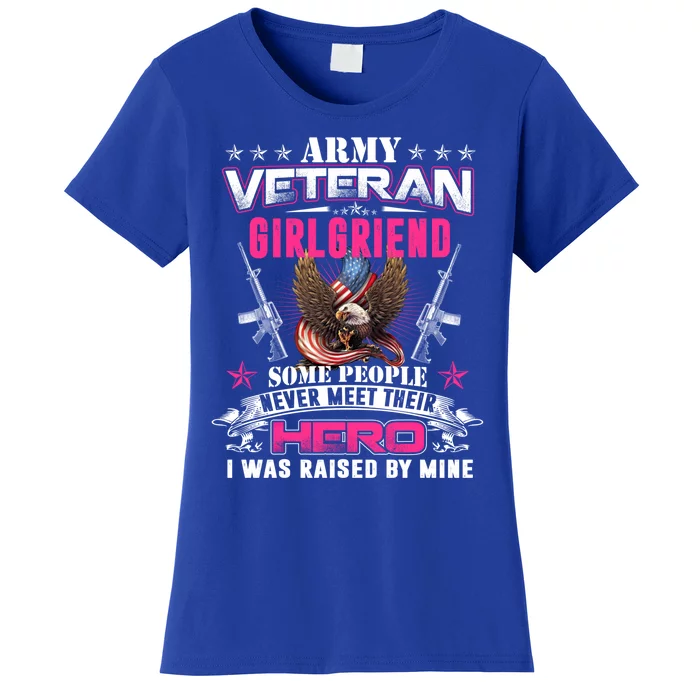 Wo Proud Army Friend I Raised My Heroes Army Veteran Funny Gift Women's T-Shirt