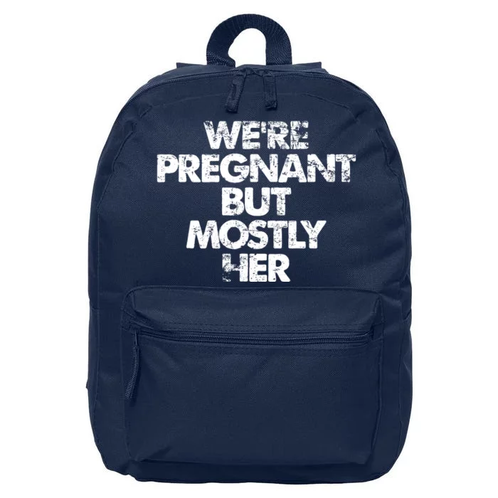 We're Pregnant But Mostly Her Pregnancy Announcement 16 in Basic Backpack