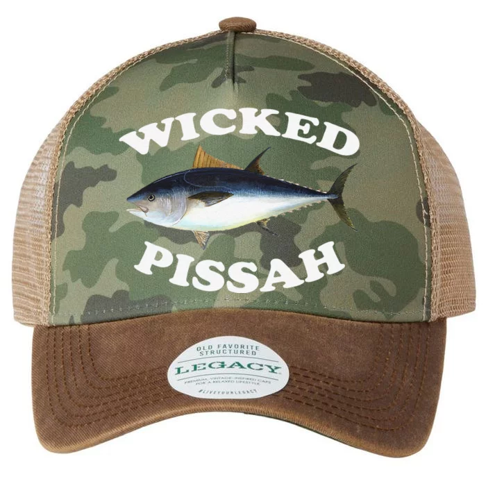 Wicked Pissah Bluefin Tuna Illustration Fishing Angler Gear Legacy Tie Dye Trucker Hat