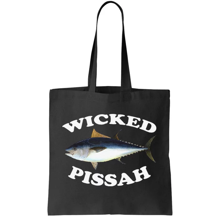 Wicked Pissah Bluefin Tuna Illustration Fishing Angler Gear Tote Bag