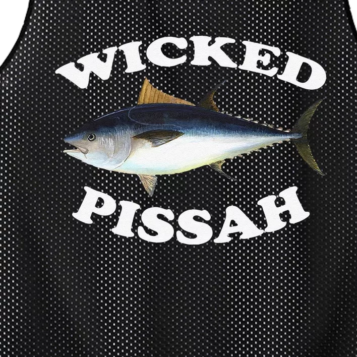 Wicked Pissah Bluefin Tuna Illustration Fishing Angler Gear Mesh Reversible Basketball Jersey Tank