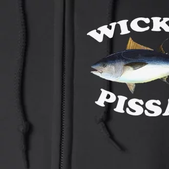 Wicked Pissah Bluefin Tuna Illustration Fishing Angler Gear Full Zip Hoodie