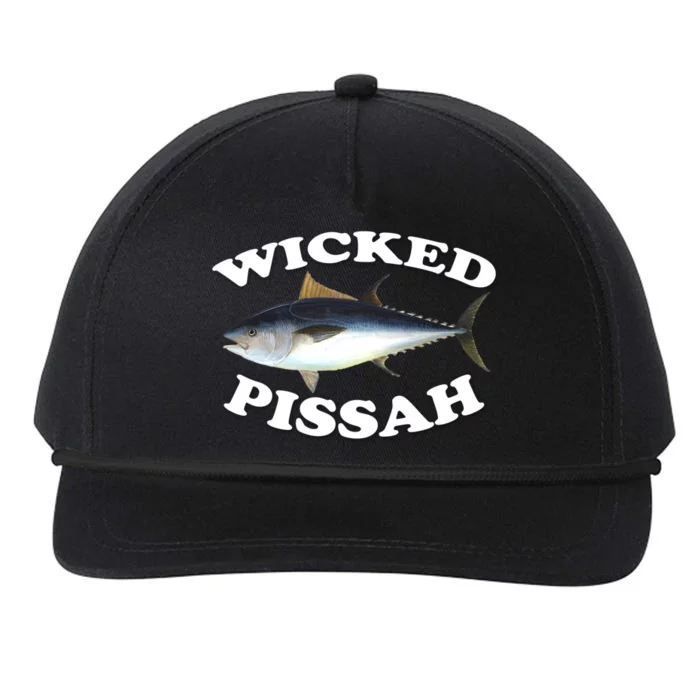 Wicked Pissah Bluefin Tuna Illustration Fishing Angler Gear Gift Snapback Five-Panel Rope Hat