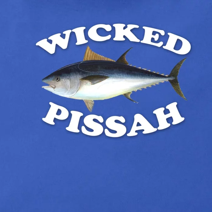 Wicked Pissah Bluefin Tuna Illustration Fishing Angler Gear Gift Zip Tote Bag