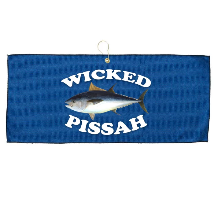 Wicked Pissah Bluefin Tuna Illustration Fishing Angler Gear Gift Large Microfiber Waffle Golf Towel