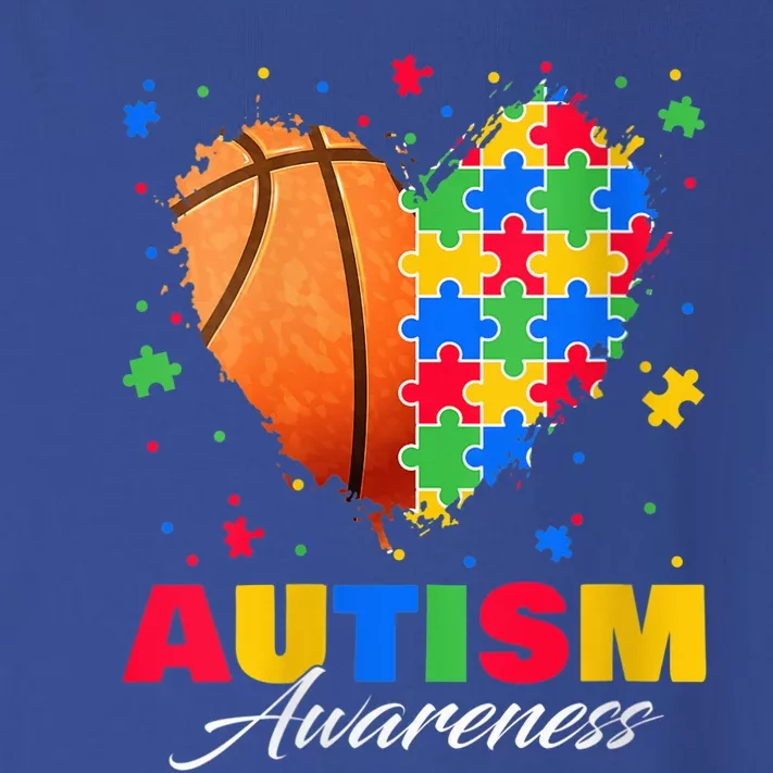 Wo Puzzle Basketball Ball Heart Autism Awareness Autistic kid V-Neck Toddler Long Sleeve Shirt