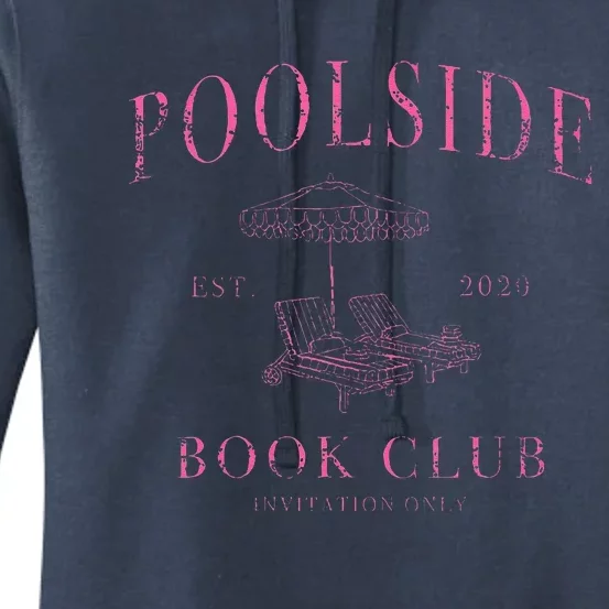 Women Poolside Book Club Summer Reading Book Lover Swimming Women's Pullover Hoodie