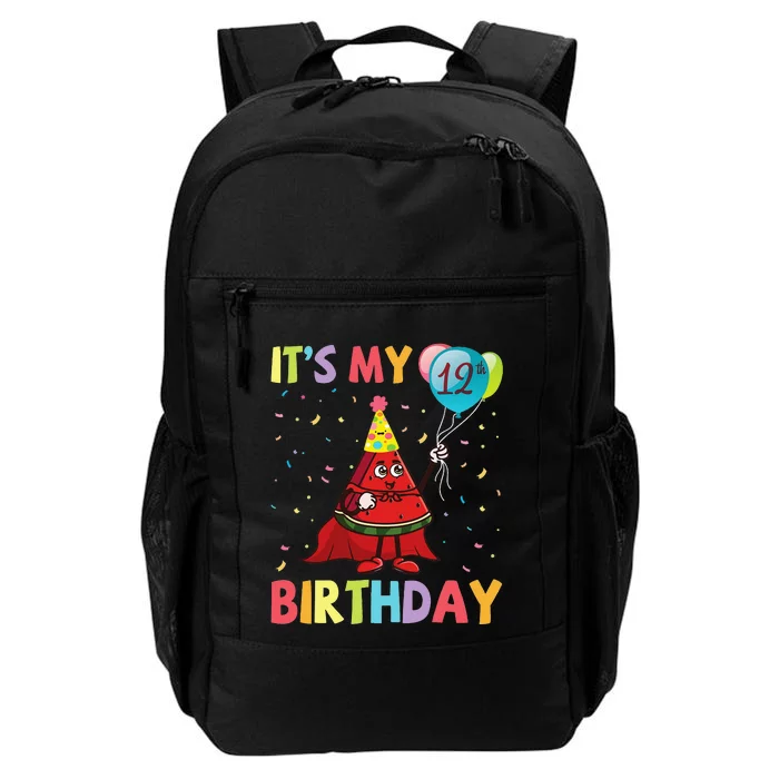 Watermelon Play Balloons It's My 12th Birthday Happy Me You Daily Commute Backpack