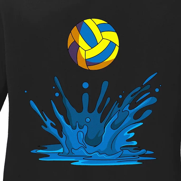 Water Polo Ball Player Team Sport Lover Swimmer Goalie Ladies Long Sleeve Shirt