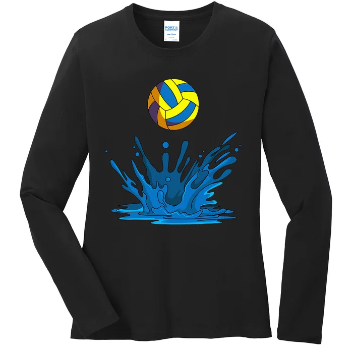 Water Polo Ball Player Team Sport Lover Swimmer Goalie Ladies Long Sleeve Shirt