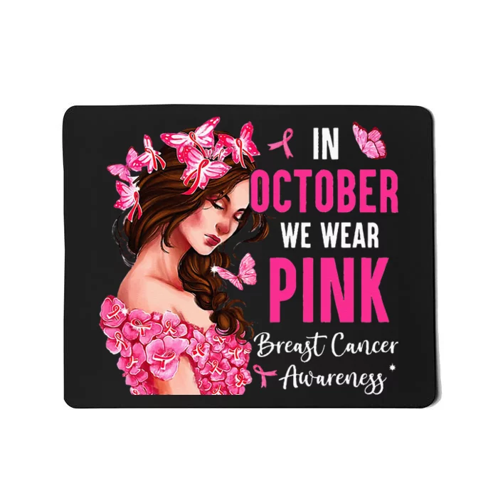 Wear Pink Breast Cancer Awareness Warrior  Pink Ribbon Mousepad