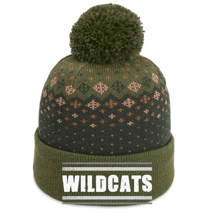 Wildcats Pride Clarksville Vintage Stripes Sweat The Baniff Cuffed Pom Beanie